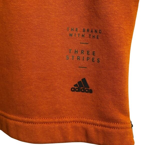 Adidas ID Orange Tunic Sweater Dress Small Zip Sides 3 Stripes Pockets - Picture 7 of 9